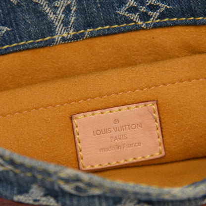 Louis Vuitton Monogram Denim Sac Plat Blue 6 of 8