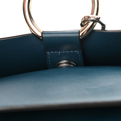 Chloe Suede Calfskin Small Faye Shoulder Bag Majolica Blue 15 of 16