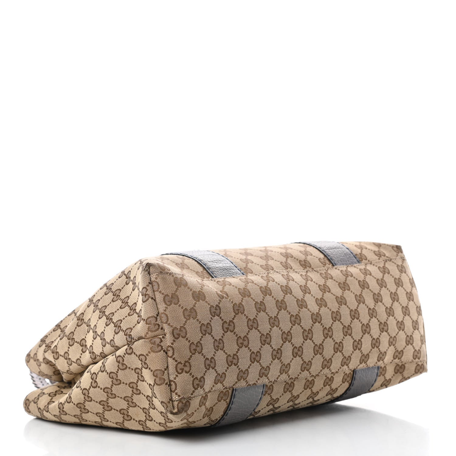 Gucci Monogram Medium Bamboo Bar Tote Blue 4 of 13