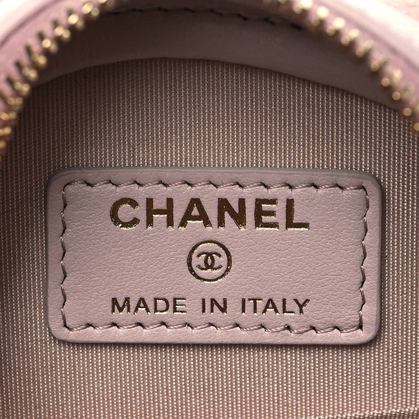 Shearling Sheepskin Chanel 19 Round Clutch With Chain Light Pink