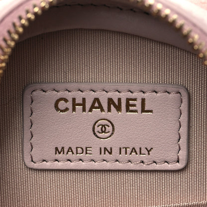 Chanel Shearling Sheepskin Chanel 19 Round Clutch With Chain Light Pink 5 of 8