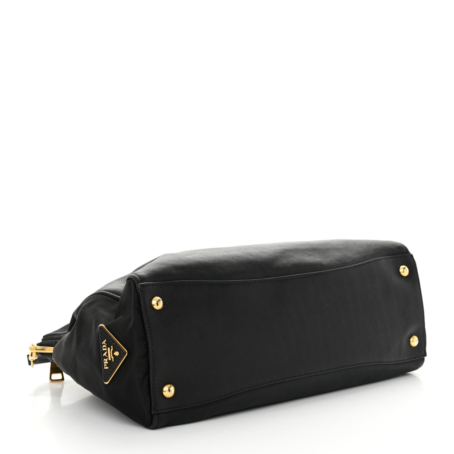 Saffiano Tessuto Nylon Satchel Black