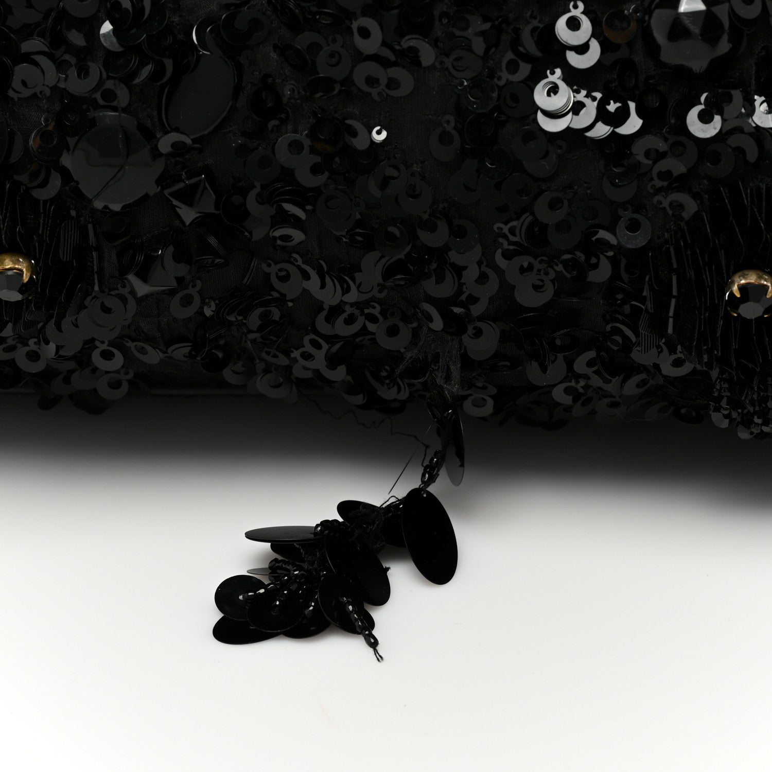 Prada Nylon Sequin Tote Black 10 of 18
