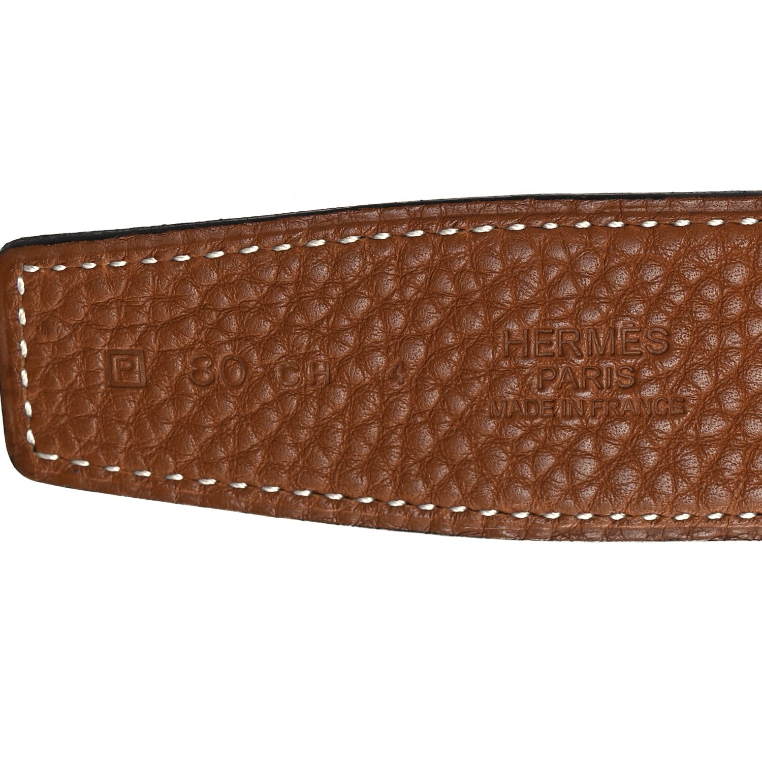 Hermes Box Togo 32mm H Belt 80 Black Gold 5 of 5