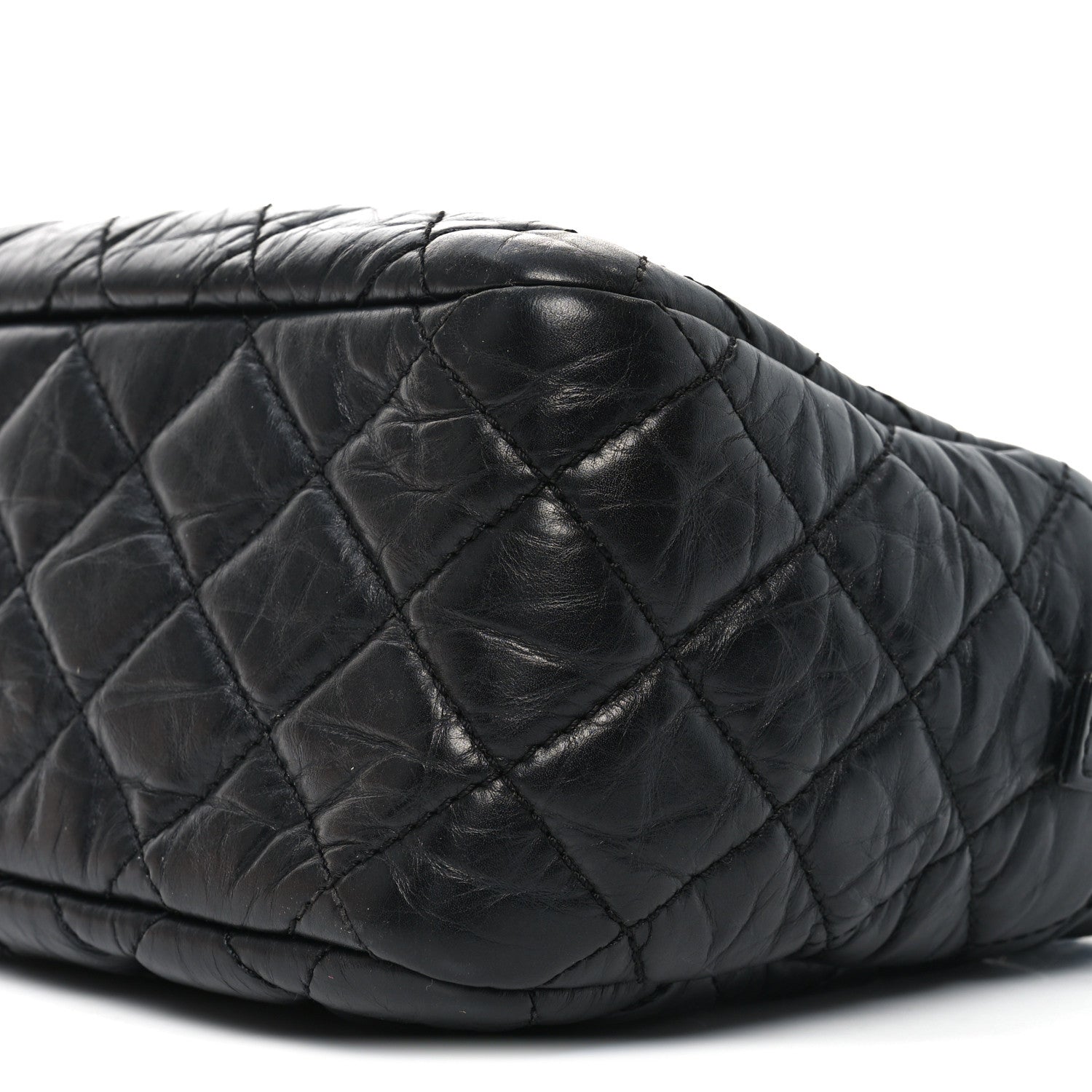 Chanel Aged Calfskin Quilted Medium Reissue Camera Case Black 10 of 10