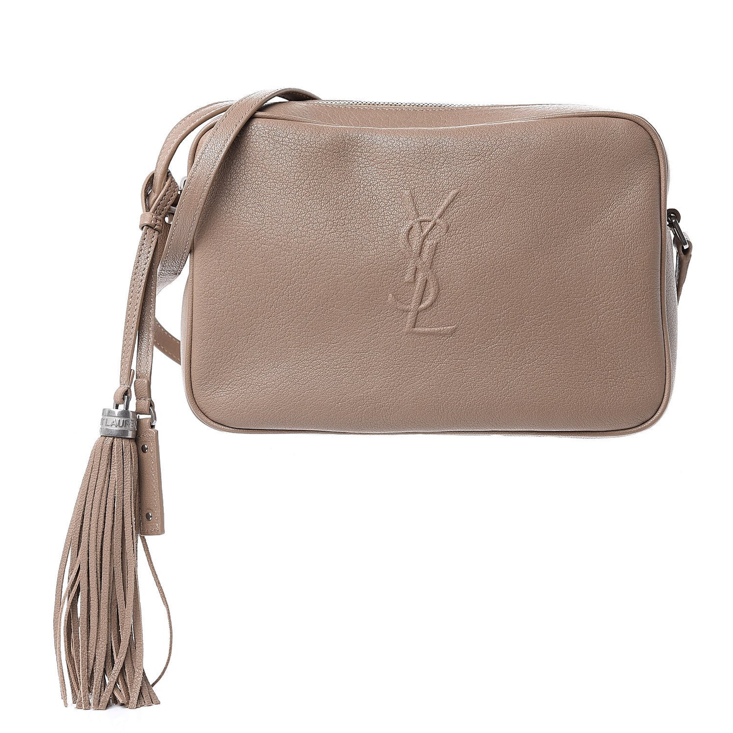 Lambskin Monogram Small Lou Camera Bag Dark Beige