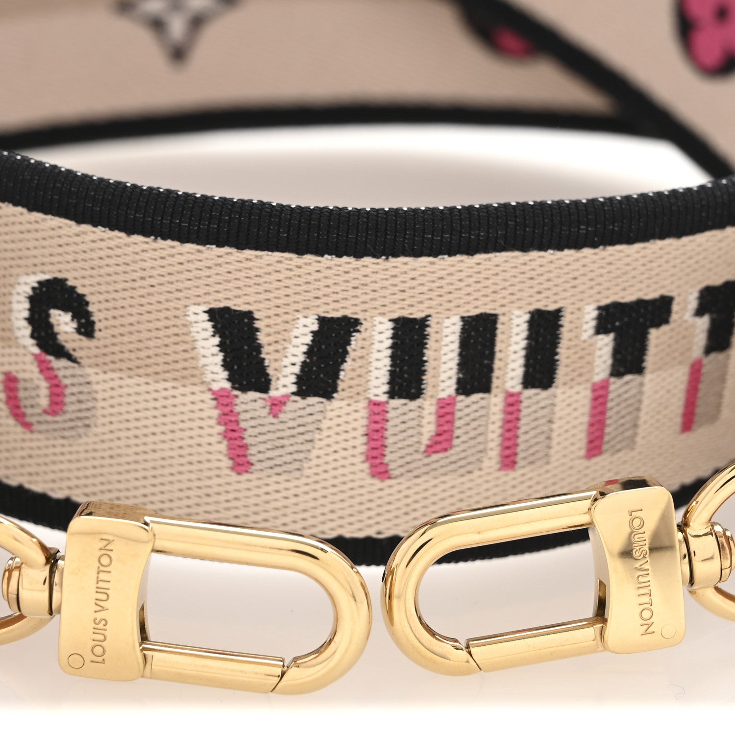 Louis Vuitton Jacquard Diane Shoulder Strap Black 3 of 6