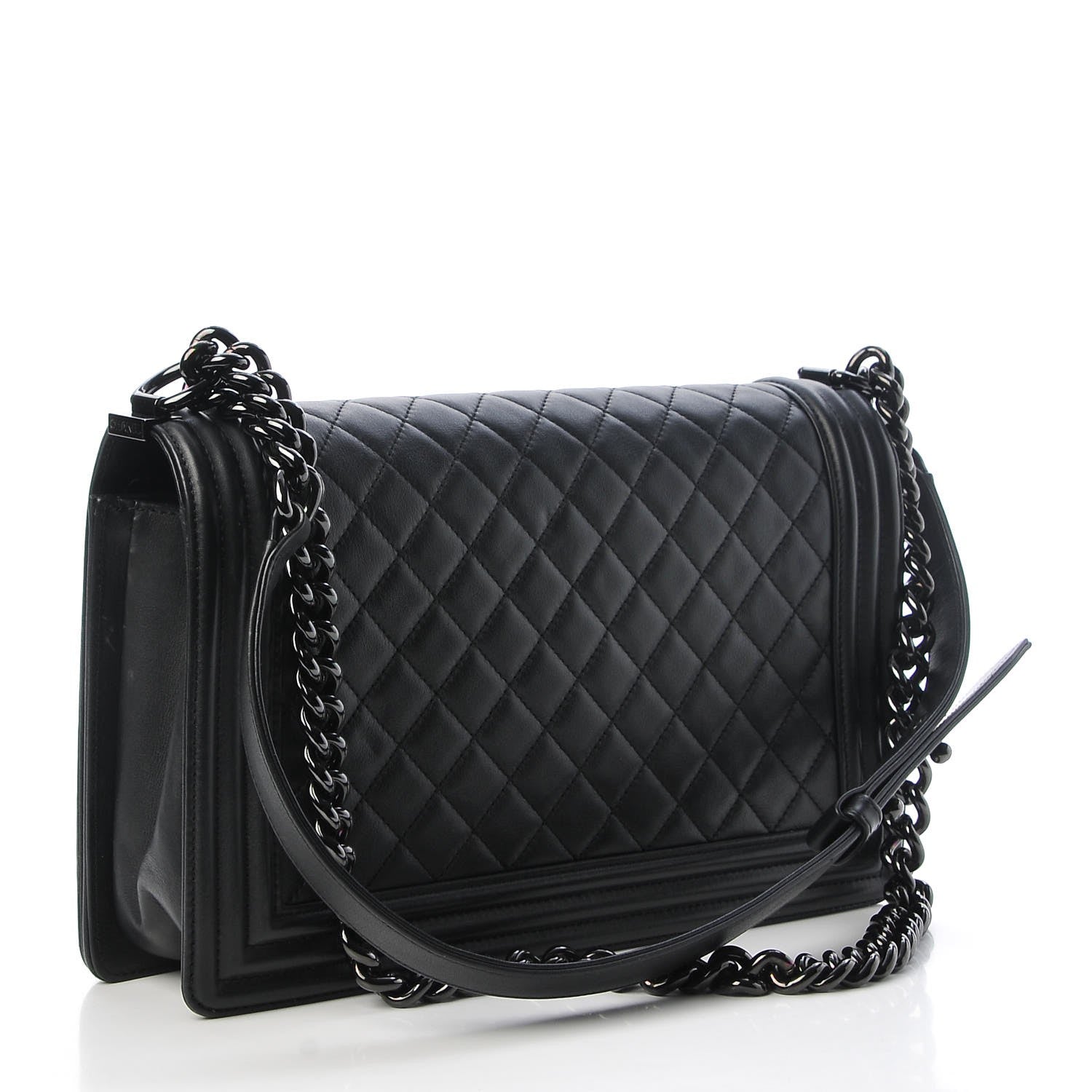 Chanel Calfskin Quilted New Medium Boy Flap So Black 3 of 8