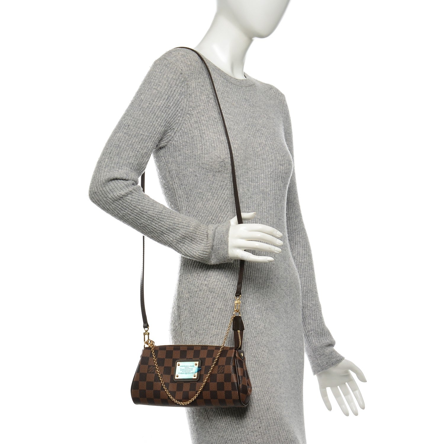 Louis Vuitton Damier Ebene Eva Clutch 2 of 6