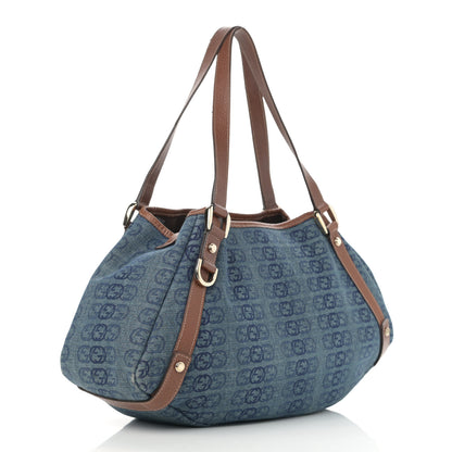 Gucci Denim GG Medium Abbey Shoulder Bag Blue 3 of 12