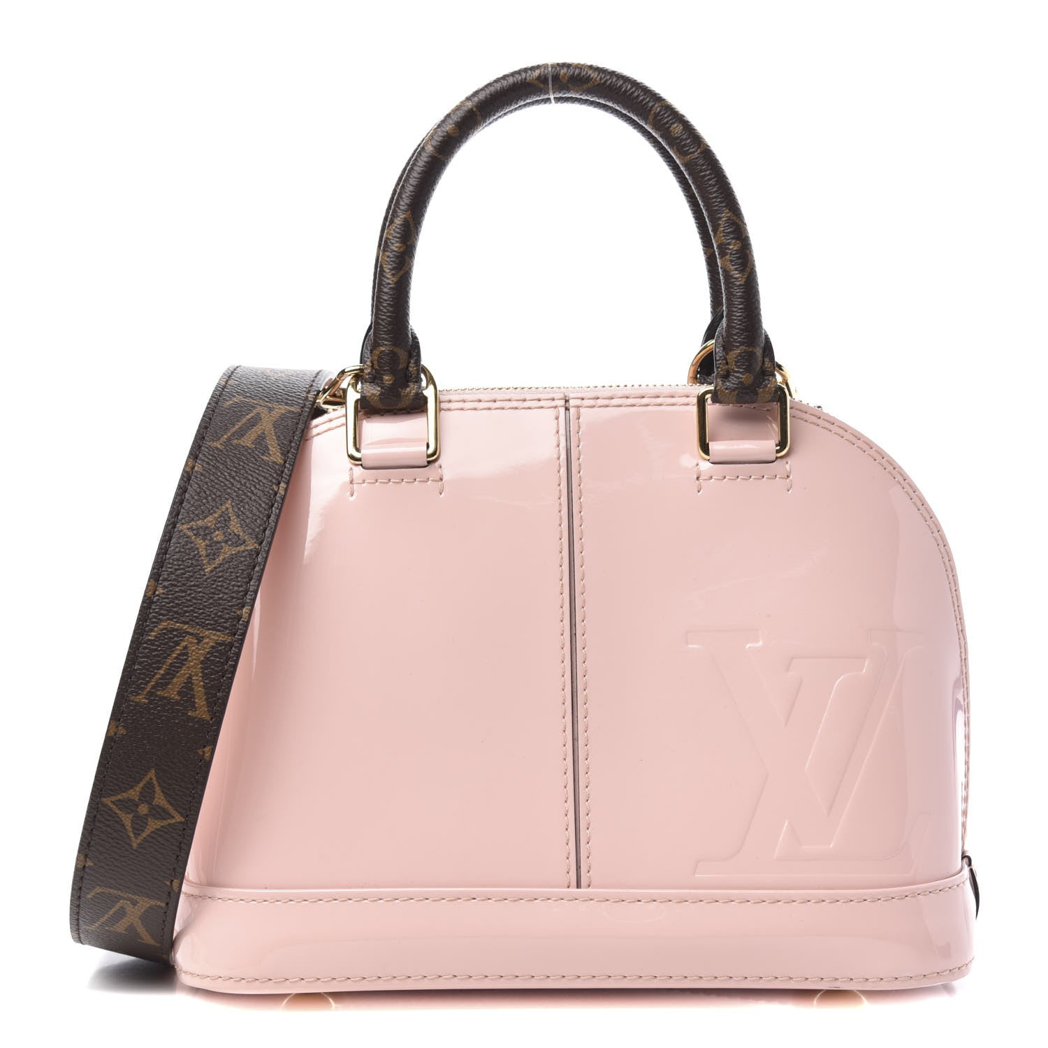 Louis Vuitton Patent Monogram Alma BB Rose Ballerine 1 of 11