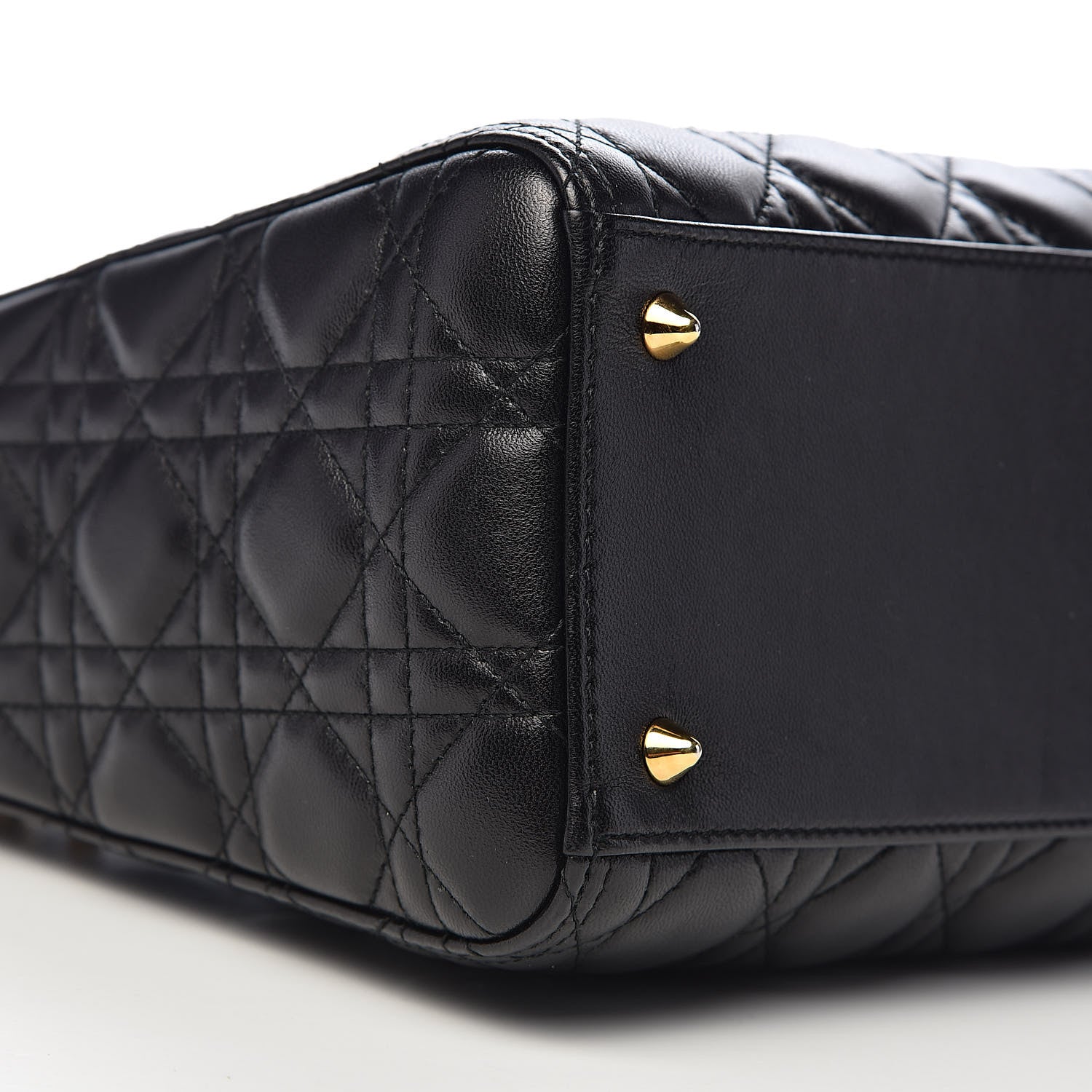 Christian Dior Lambskin Cannage Medium Lady Dior Black 8 of 11