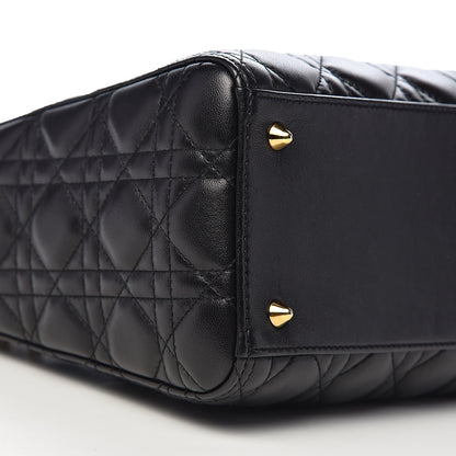 Christian Dior Lambskin Cannage Medium Lady Dior Black 8 of 11