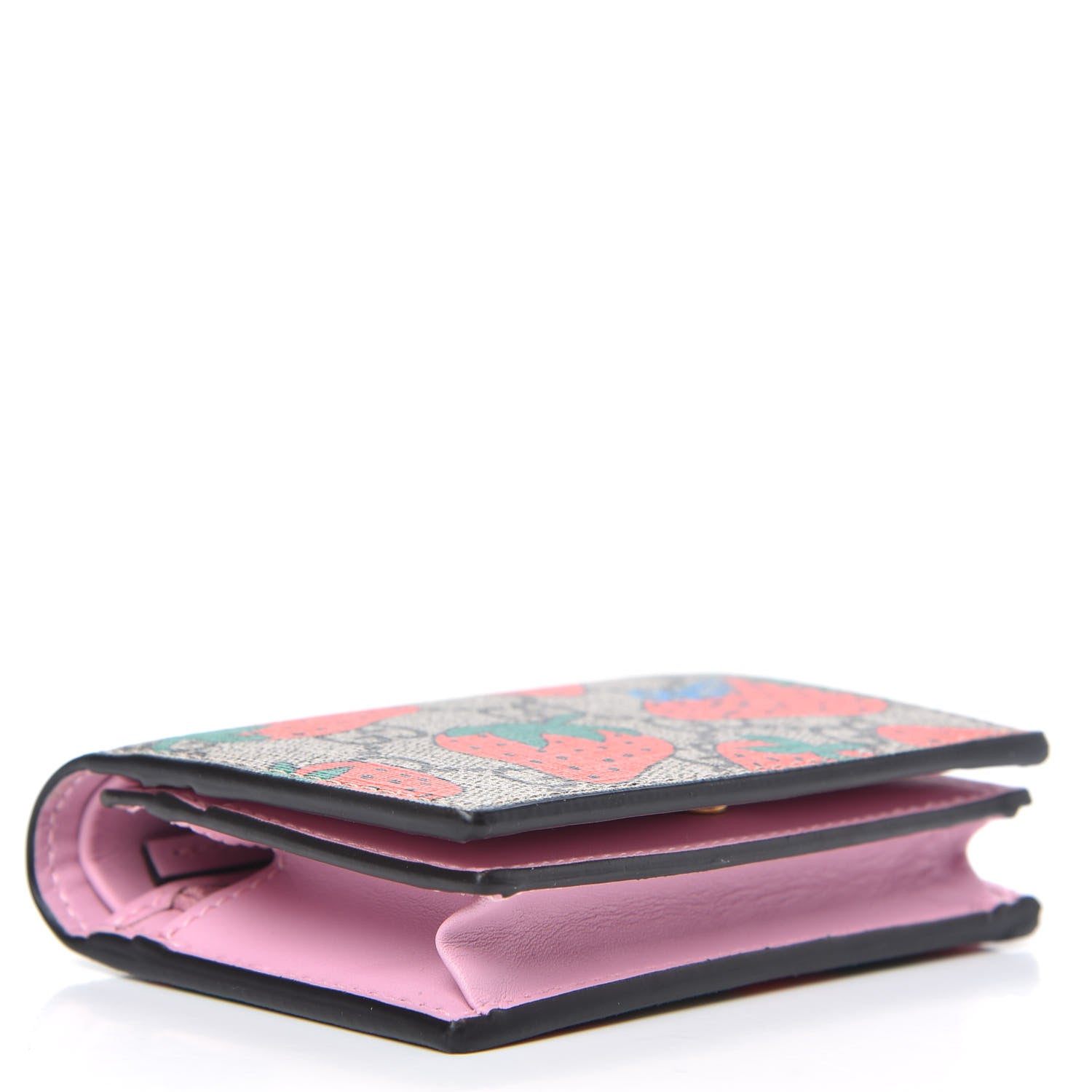 Gucci GG Supreme Monogram Strawberry Card Case 4 of 7