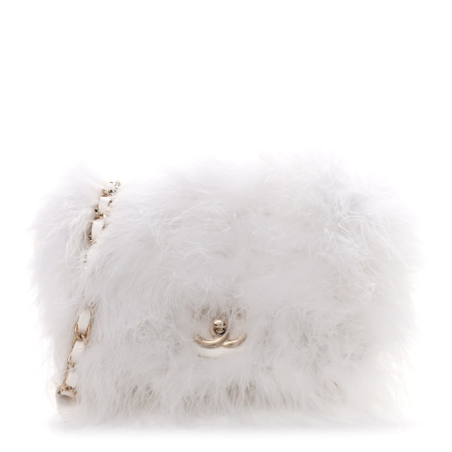 Chanel Feathers Lambskin Quilted Flap White 1 of 9