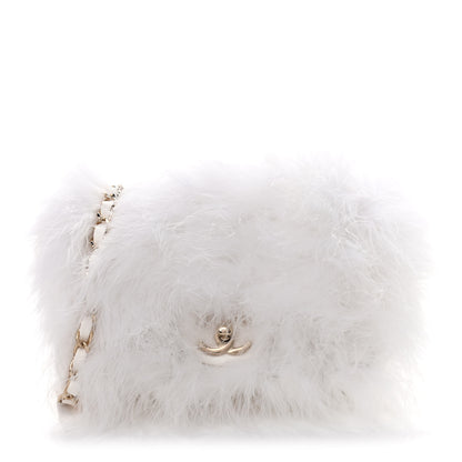 Chanel Feathers Lambskin Quilted Flap White 1 of 9