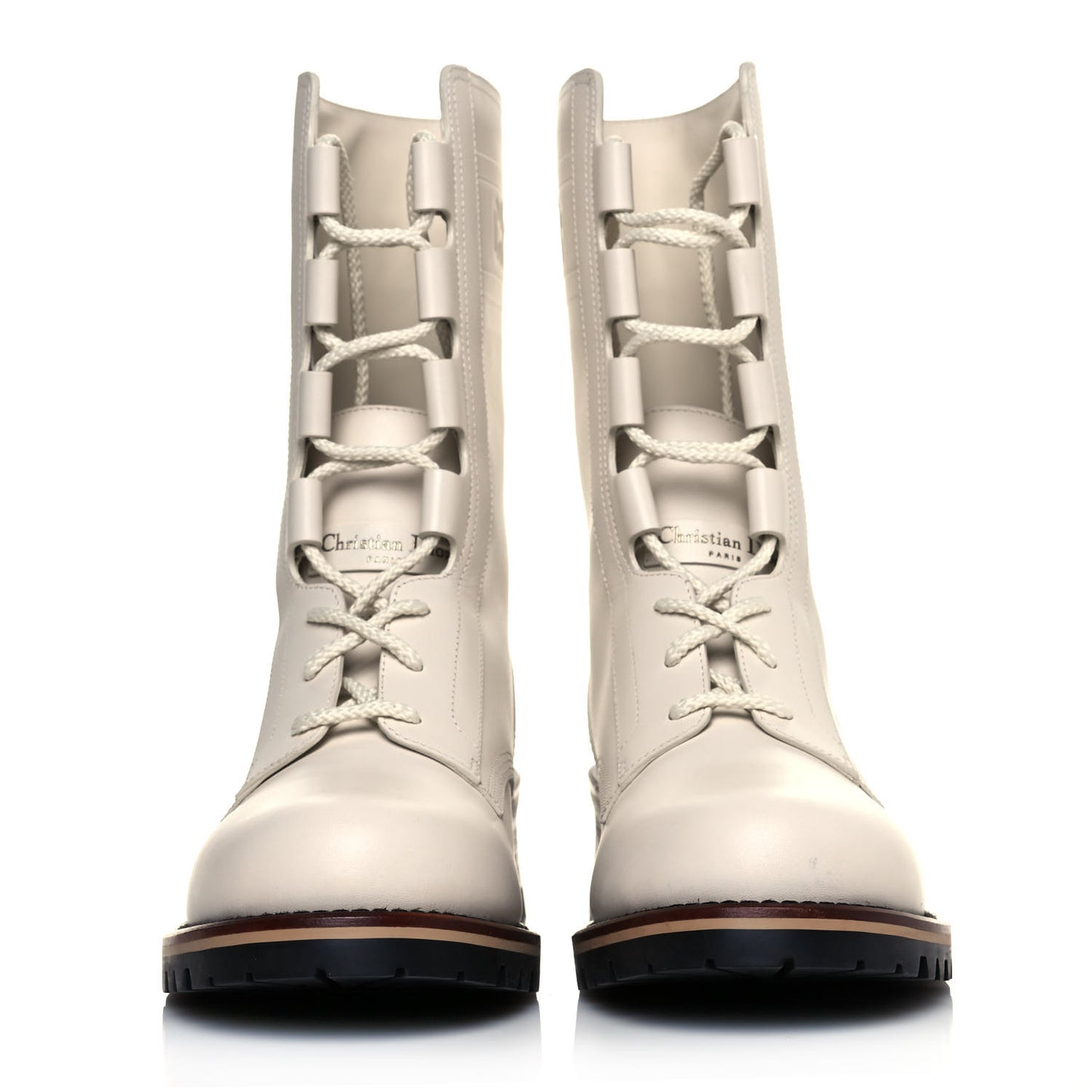 Calfskin Dior Quest 35mm Hiking Boots 40 Off White