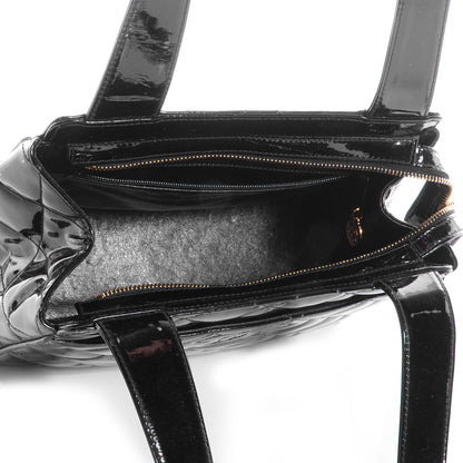 Chanel Patent Quilted CC Shoulder Bag Black 5 of 8