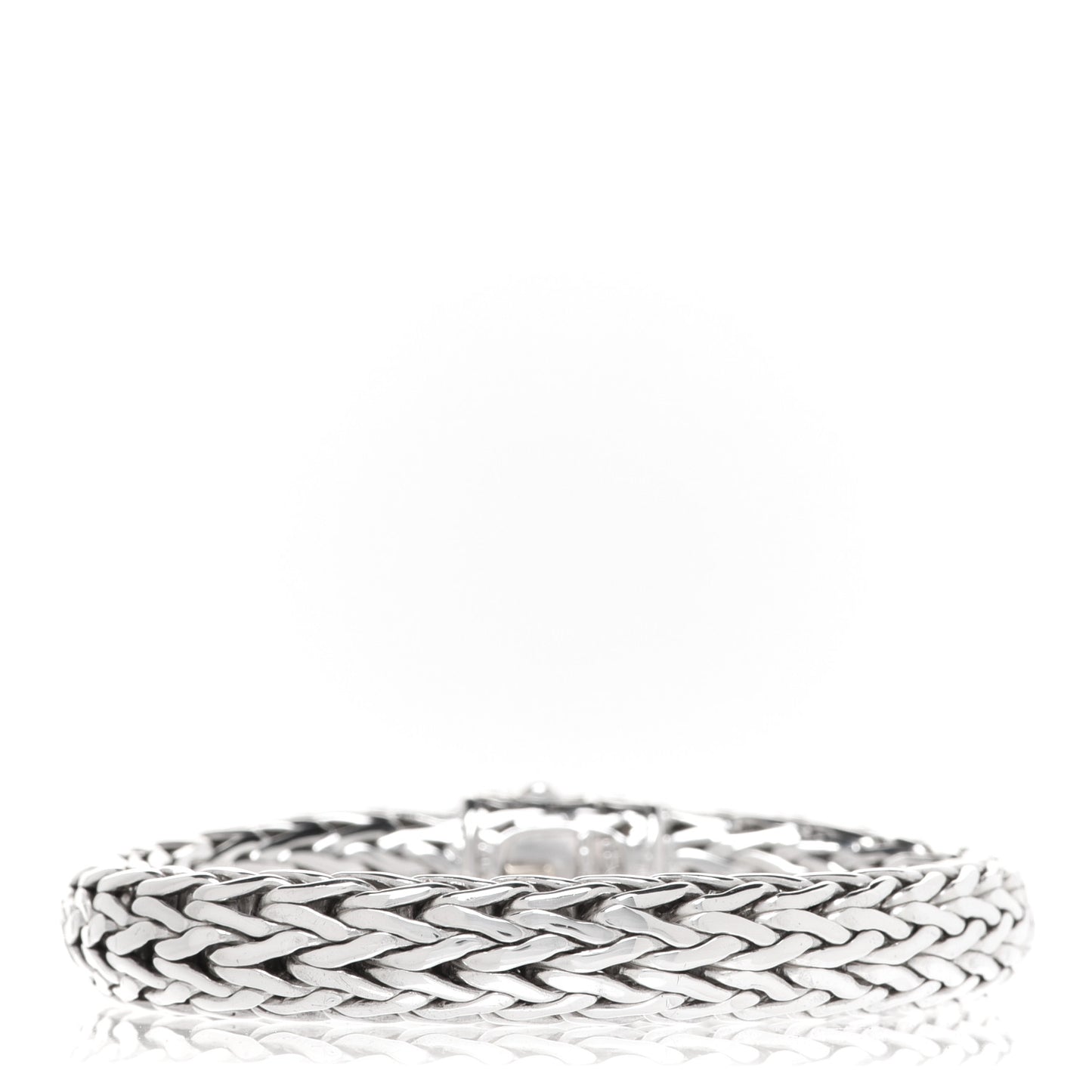 Sterling Silver 18K Yellow Gold Diamond 11mm Classic Chain Bracelet