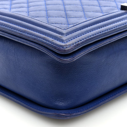 Chanel Calfskin Quilted Large Boy Flap Dark Blue 8 of 11