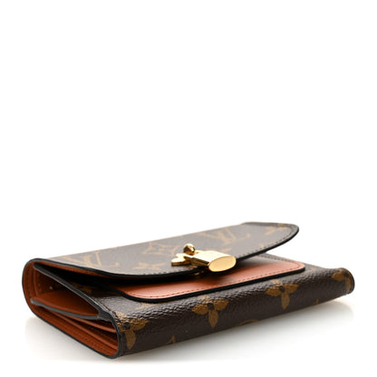 Louis Vuitton Monogram Flower Lock Compact Wallet Caramel 4 of 7