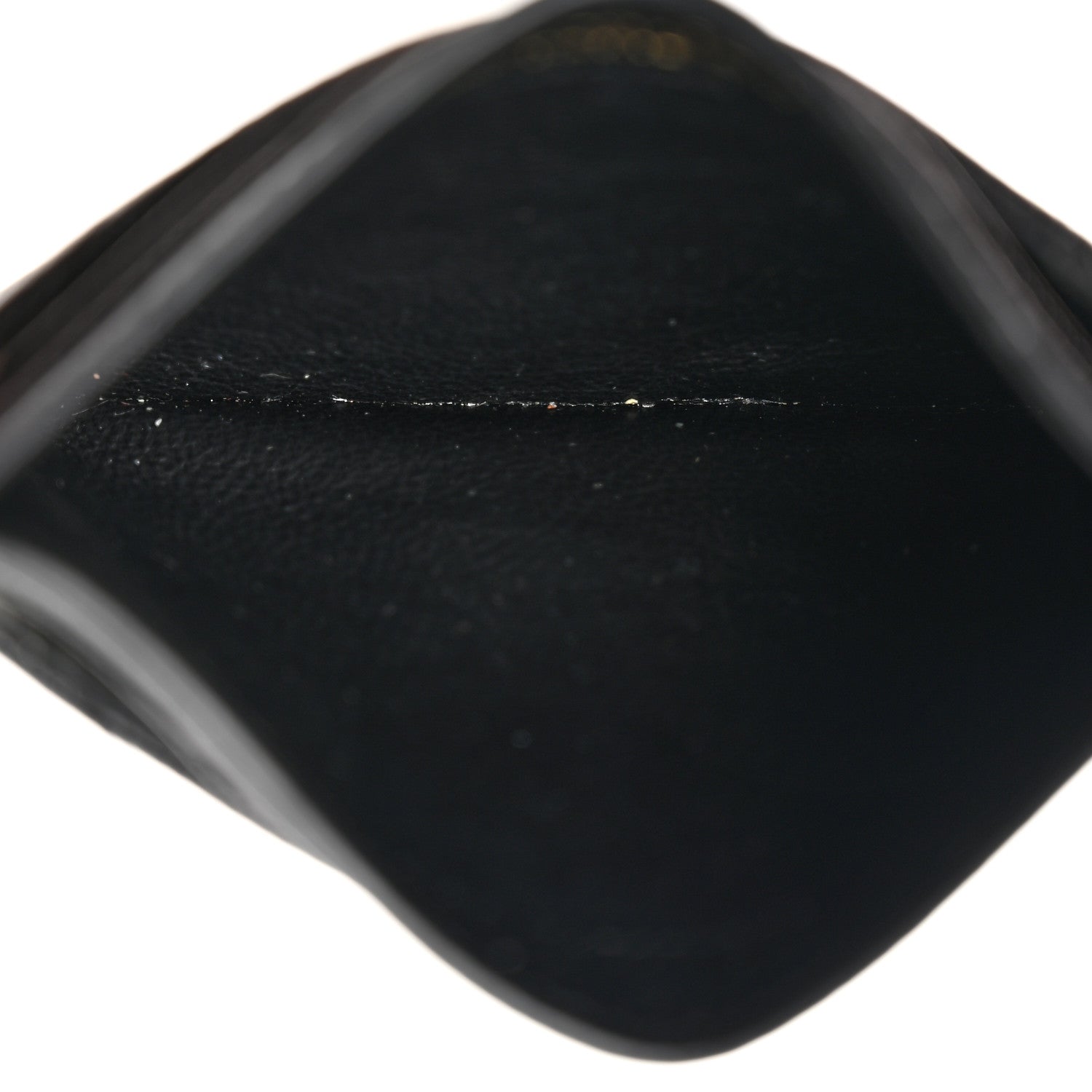Saint Laurent Grain De Poudre Matelasse Chevron Monogram Credit Card Case Black 5 of 7