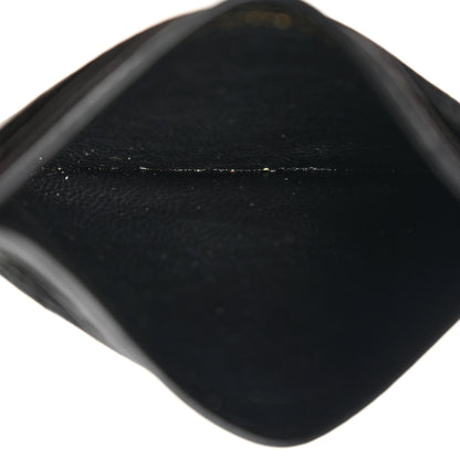 Saint Laurent Grain De Poudre Matelasse Chevron Monogram Credit Card Case Black 5 of 7