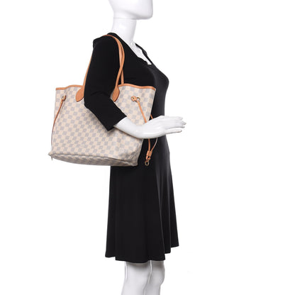 Louis Vuitton Damier Azur Neo Neverfull MM Rose Ballerine 2 of 12
