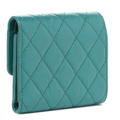 Chanel Aged Calfskin Quilted Reissue Compact Wallet Green 3 of 8