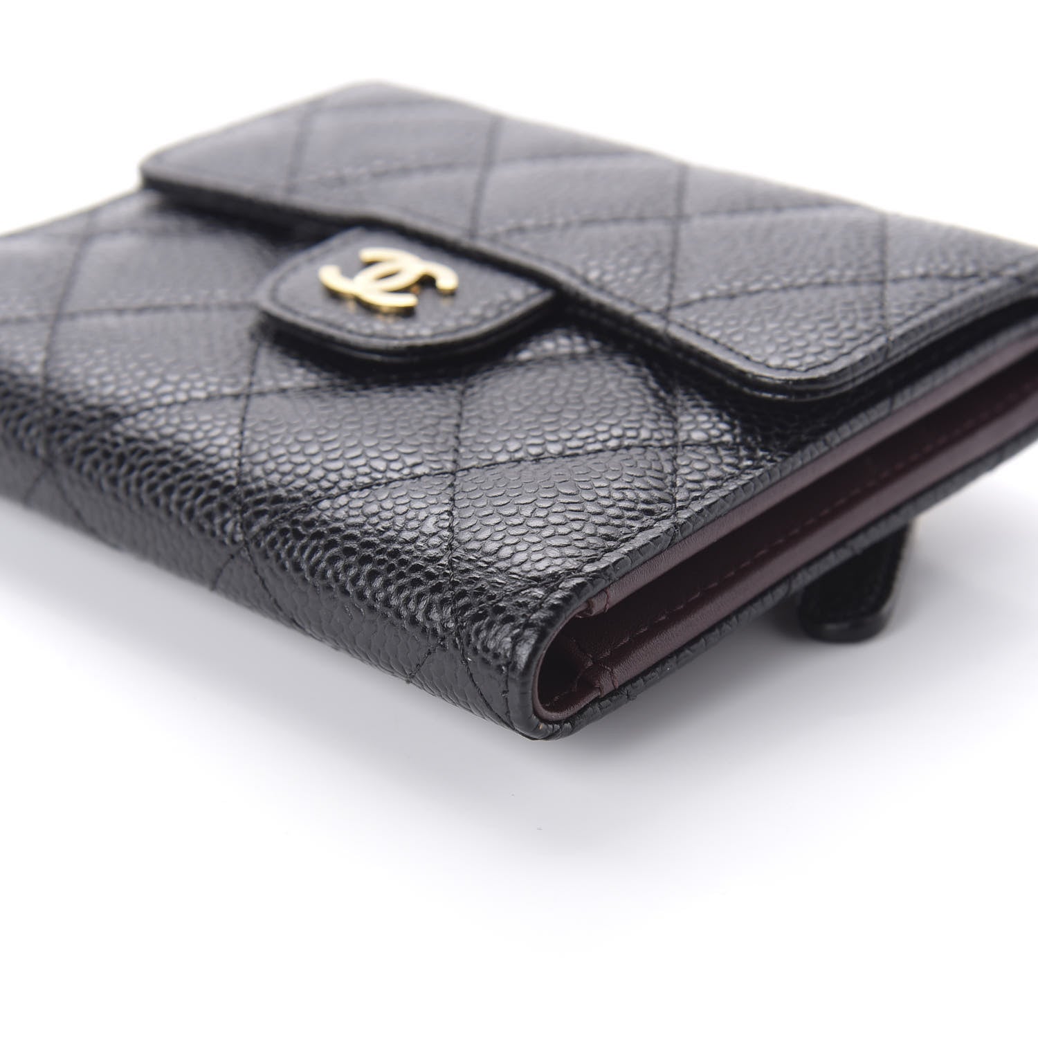 Chanel Caviar Quilted Compact Flap Wallet Black 7 of 10