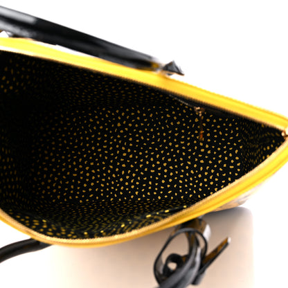 Louis Vuitton Vernis Kusama Infinity Dots Lockit MM Yellow 5 of 8