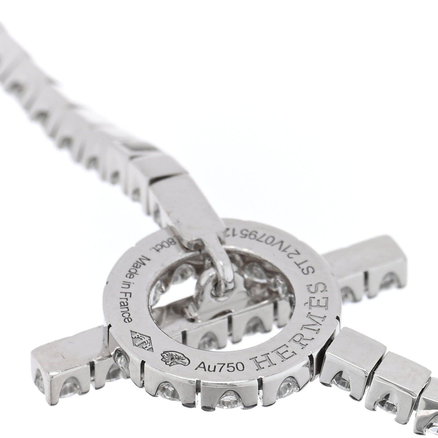 18K White Gold Diamond Finesse Link Bracelet ST
