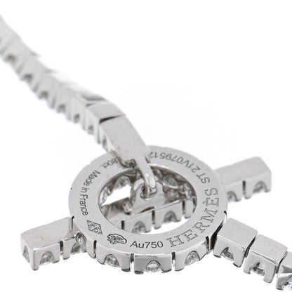 Hermes 18K White Gold Diamond Finesse Link Bracelet ST 3 of 4