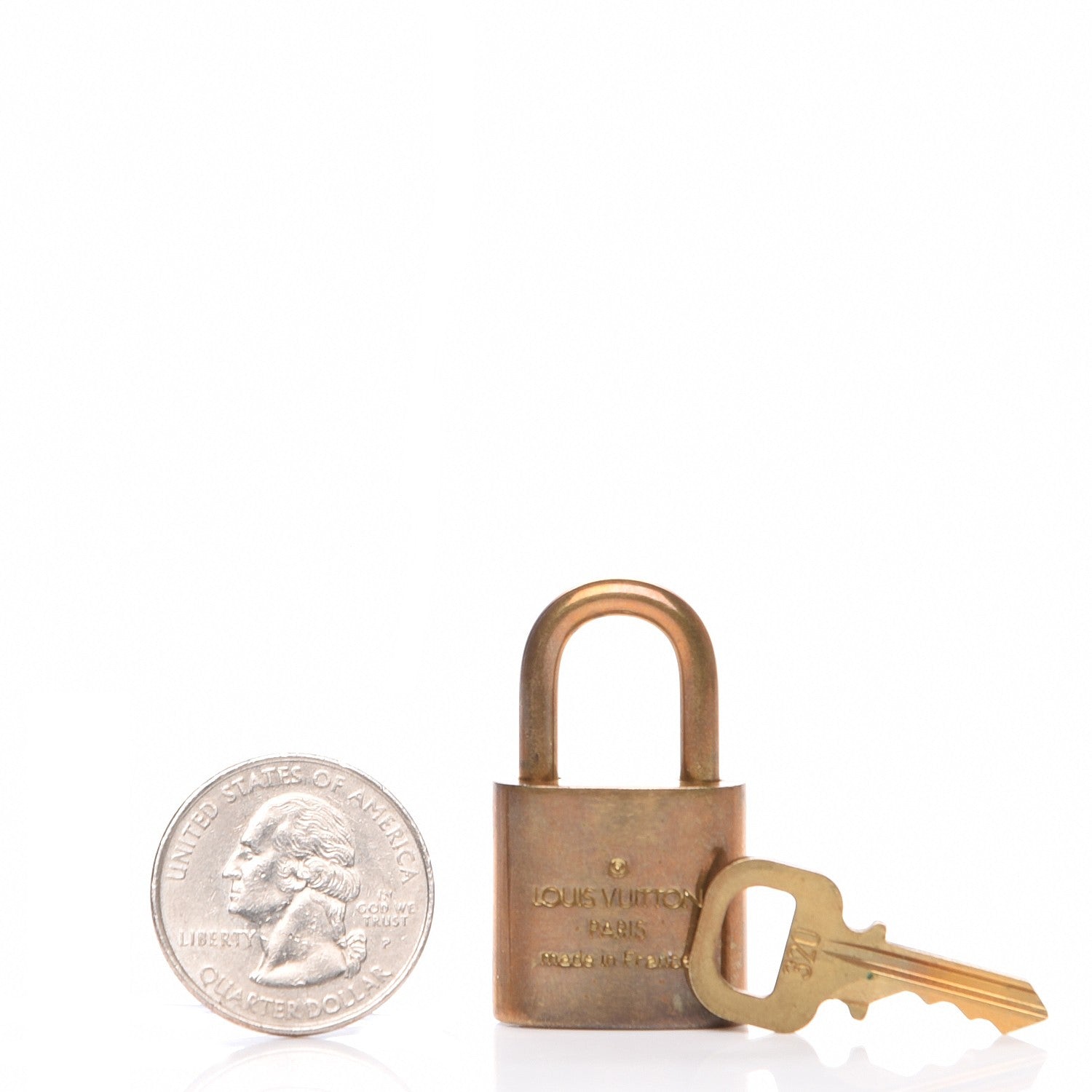 Louis Vuitton Brass Lock and 1 Key Set #320 2 of 4