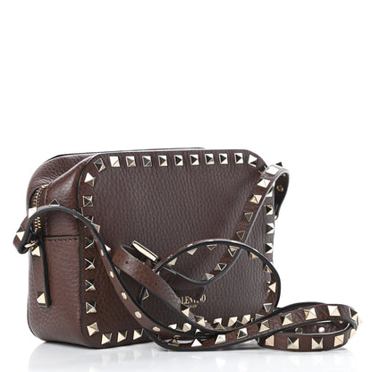 Valentino Garavani Pebbled Calfskin Rockstud Camera Crossbody Bag Cacao 3 of 10