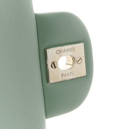 Chanel Lambskin Quilted Bi-Color Mini Top Handle Rectangular Flap Light Lilac Light Green 6 of 11