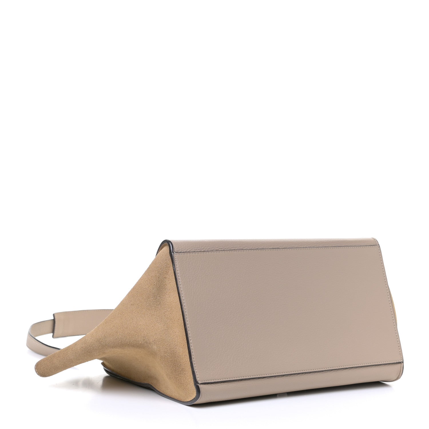 Celine Drummed Calfskin Suede Medium Trapeze Dune 4 of 8