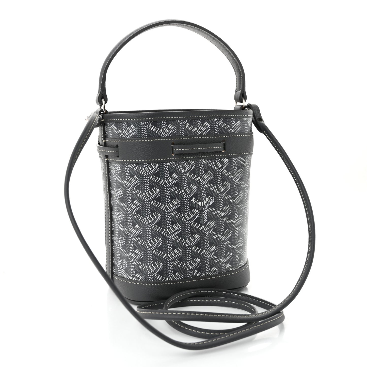 Goyardine Petit Flot Mini Bucket Bag Grey
