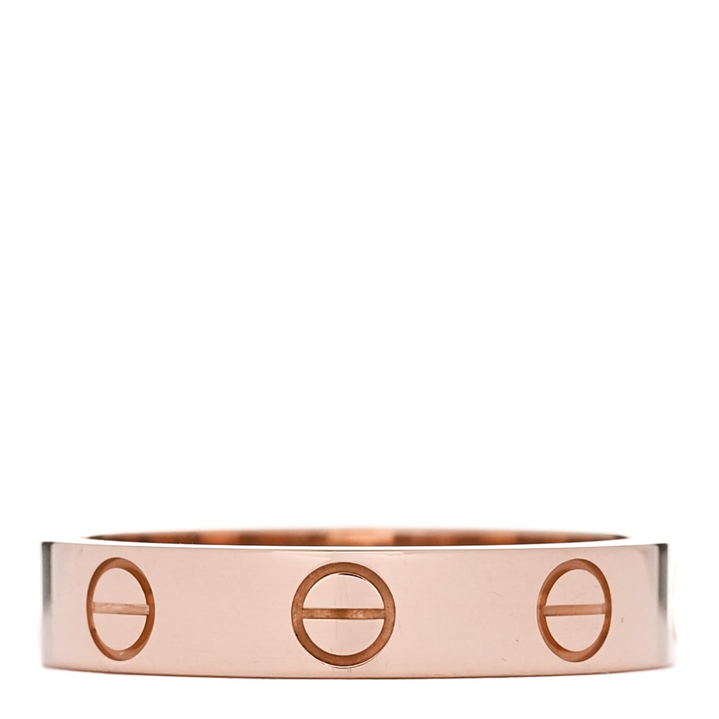 18K Pink Gold 3.5mm LOVE Wedding Band Ring 50 5.25