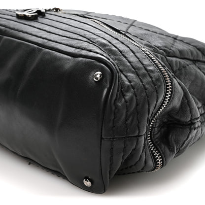 Chanel Lambskin Stitched Expandable Tote Black 9 of 11