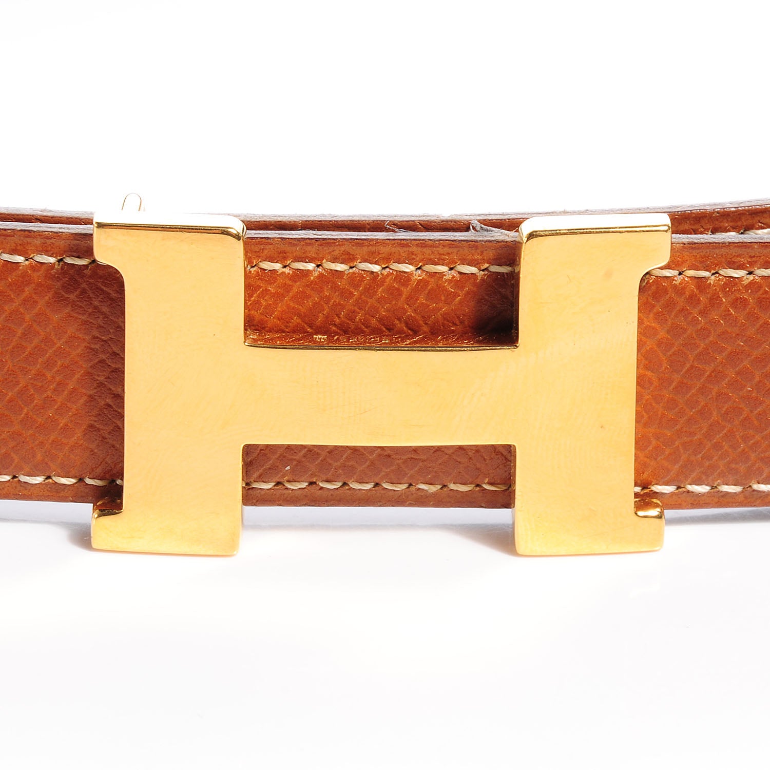 Hermes Box Courchevel Reversible Polished Constance 24mm H Belt 70 Noir Gold 3 of 7