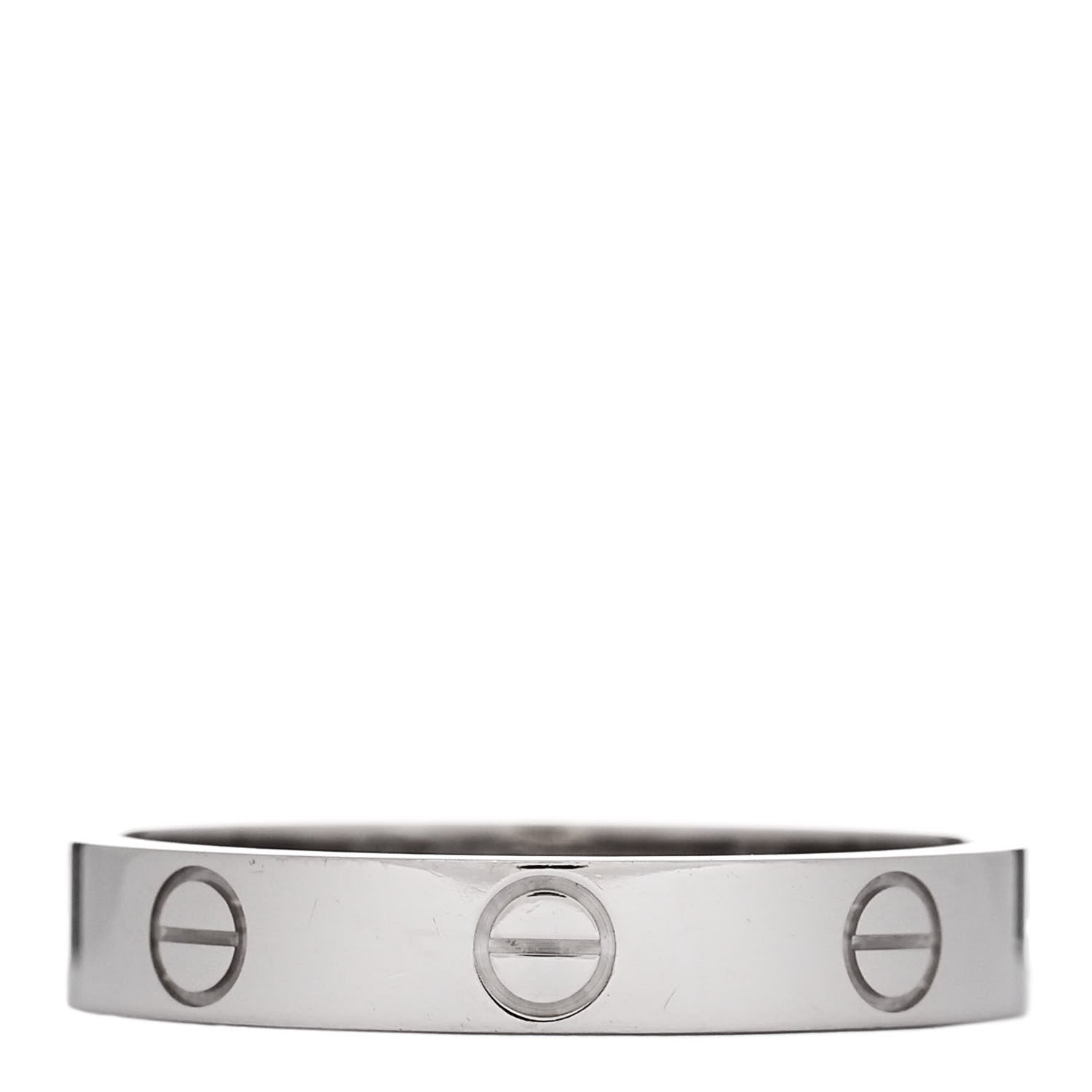 Cartier 18K White Gold 3.5mm LOVE Wedding Band Ring 57 8 1 of 6