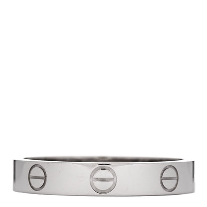 Cartier 18K White Gold 3.5mm LOVE Wedding Band Ring 57 8 1 of 6
