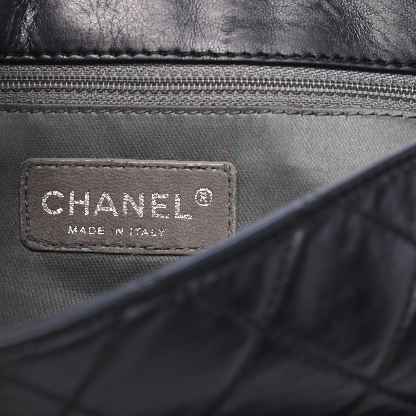 Lambskin Quilted Small Sharpei Flap Black