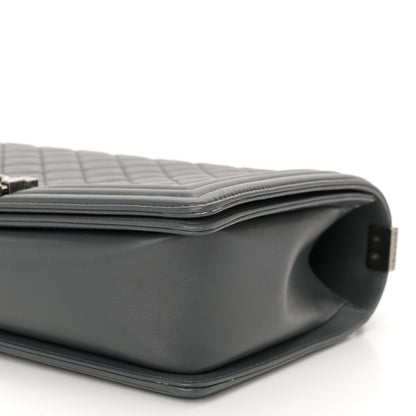 Chanel Lambskin Quilted New Medium Boy Flap Grey 10 of 13