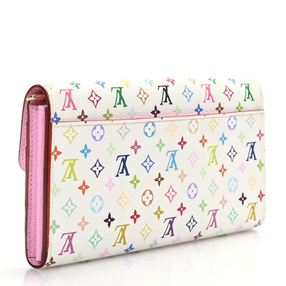 Louis Vuitton Monogram Multicolor Sarah Wallet NM White Litchi 3 of 8