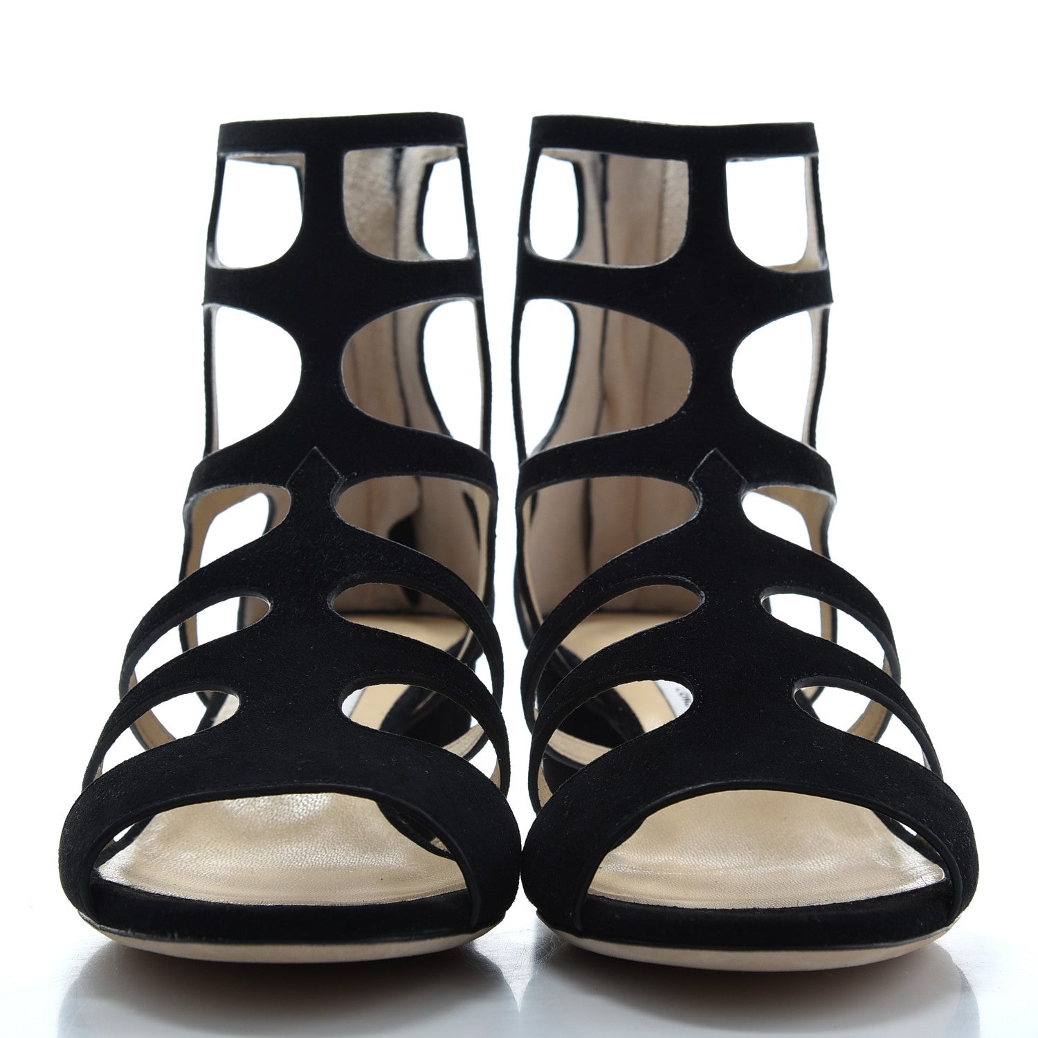 Jimmy Choo Suede Ren 35 Sandals 36 Black 2 of 13