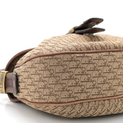 Christian Dior Calfskin Monogram Buckle Messenger Beige 9 of 12