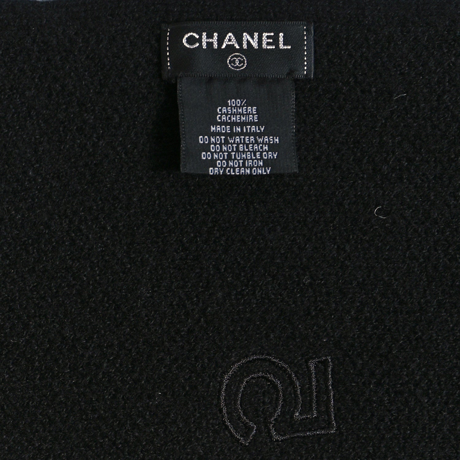 Chanel Cashmere Lucky Charms Scarf Black 3 of 3
