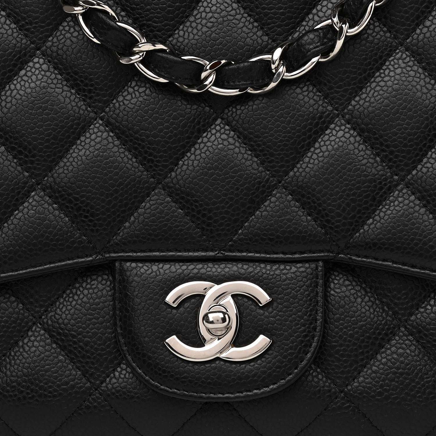 Chanel Caviar Quilted Jumbo Single Flap Black 8 of 11